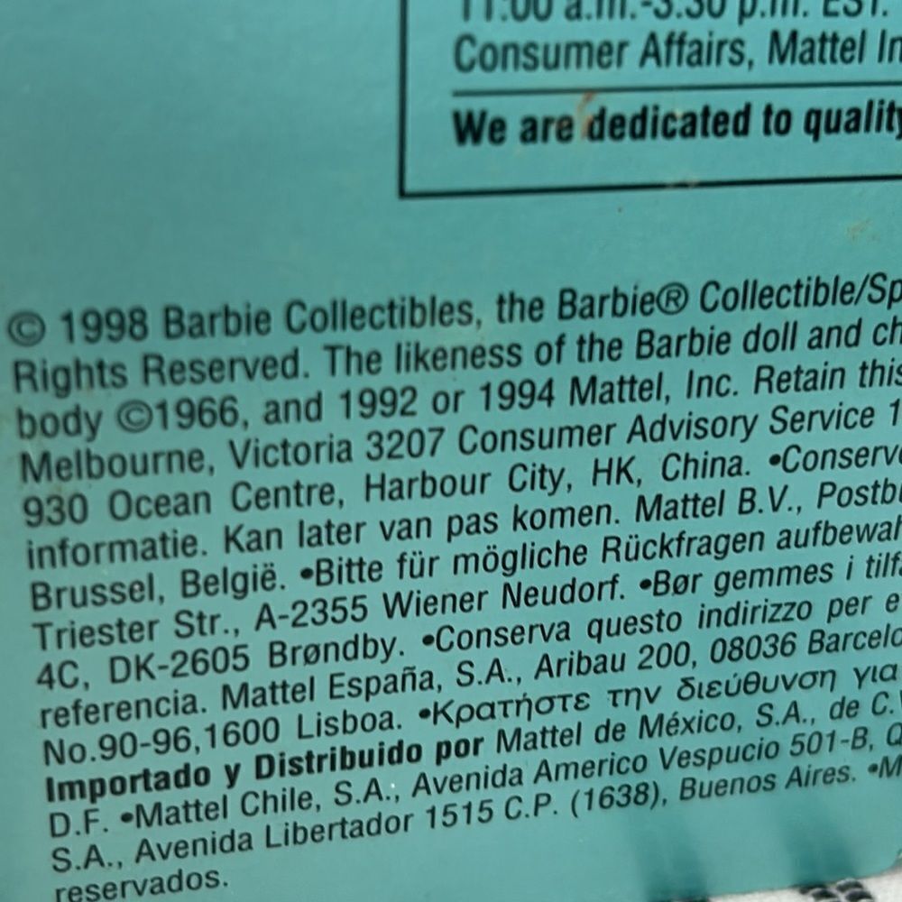1998 Barbie Angel of Joy Collector Edition 1st in a Series Timeless Sentiments - Picture 7 of 8